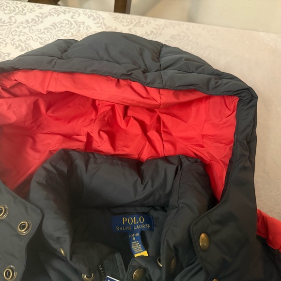 Boys Ralph Lauren Kids Black and Red Puffer Jacket brand new down jacket large - Picture 7 of 16
